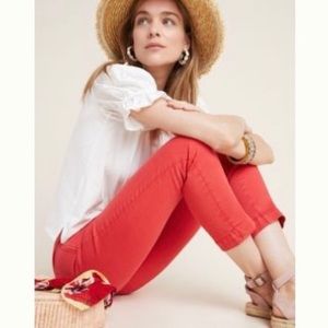 ANTHROPOLOGIE Pilcro High-Rise Crop Denim Leggings